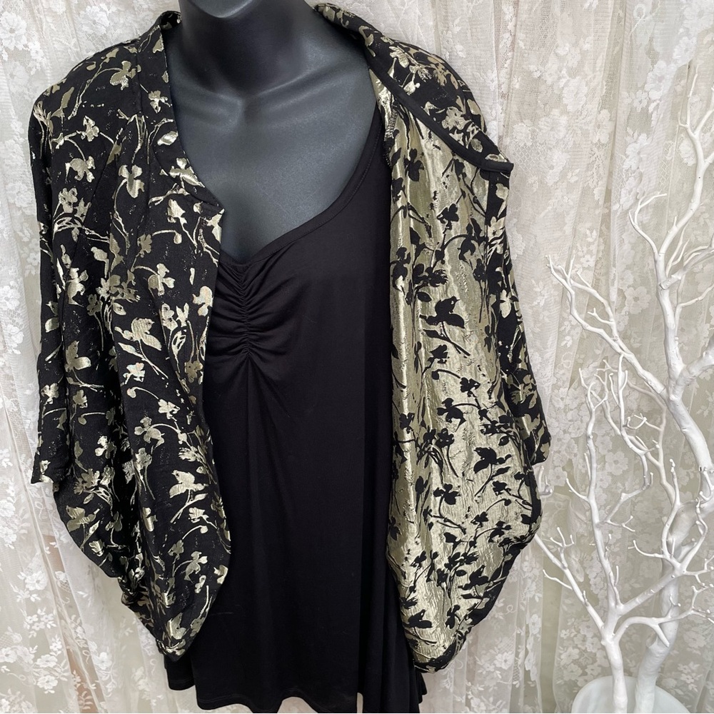 Zara W & B Collection Jacket. Stunning, Black & Gold Jacket - Picture 8 of 9